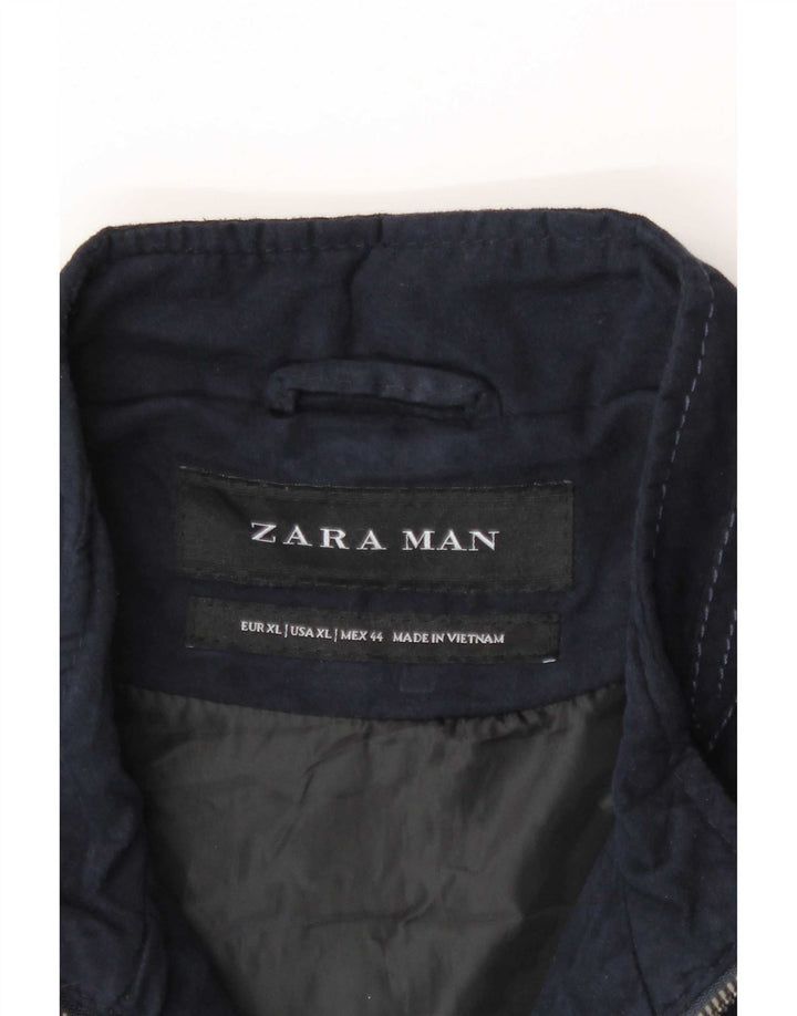 Zara Ανδρικό Bomber Jacket UK 42 XL Navy Blue