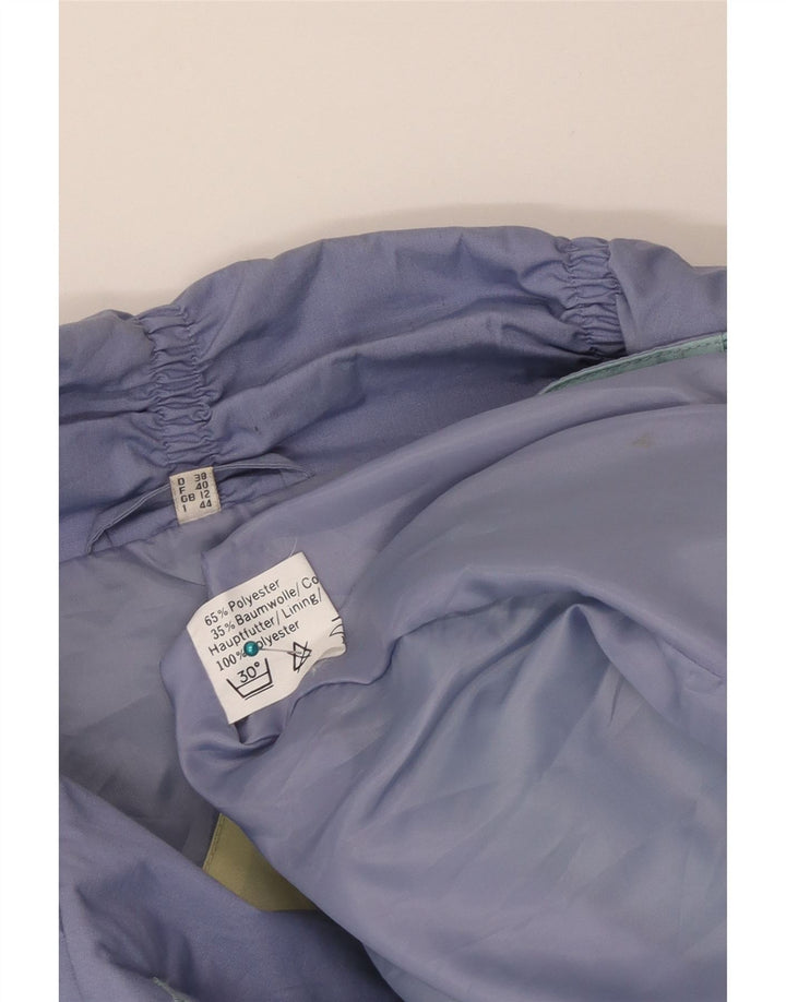 Vintage γυναικεία καμπαρντίνα UK 12 Medium Green Colourblock Polyester