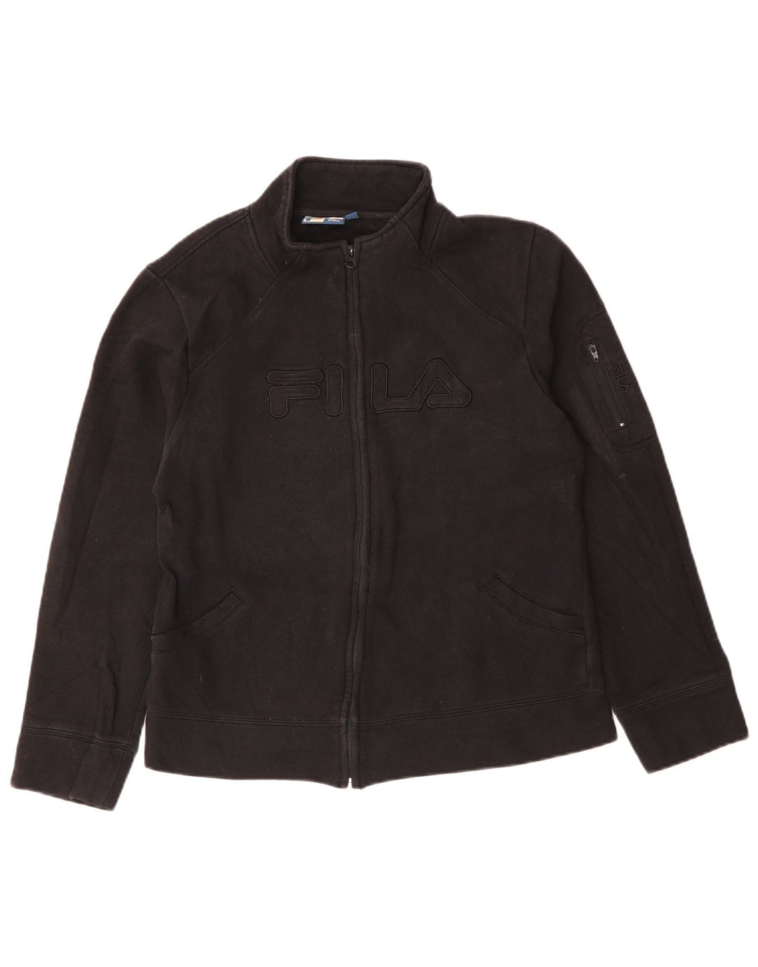 Γυναικεία φόρμα FILA Graphic Top Jacket UK 16 Large Black Cotton
