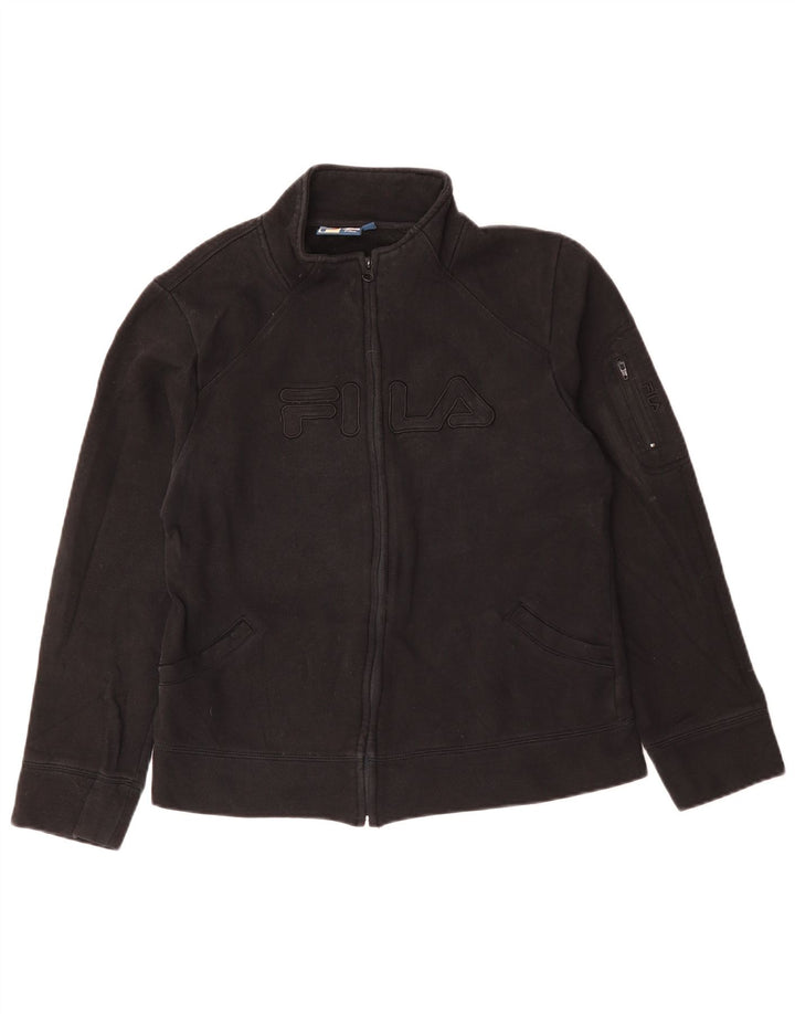 Γυναικεία φόρμα FILA Graphic Top Jacket UK 16 Large Black Cotton