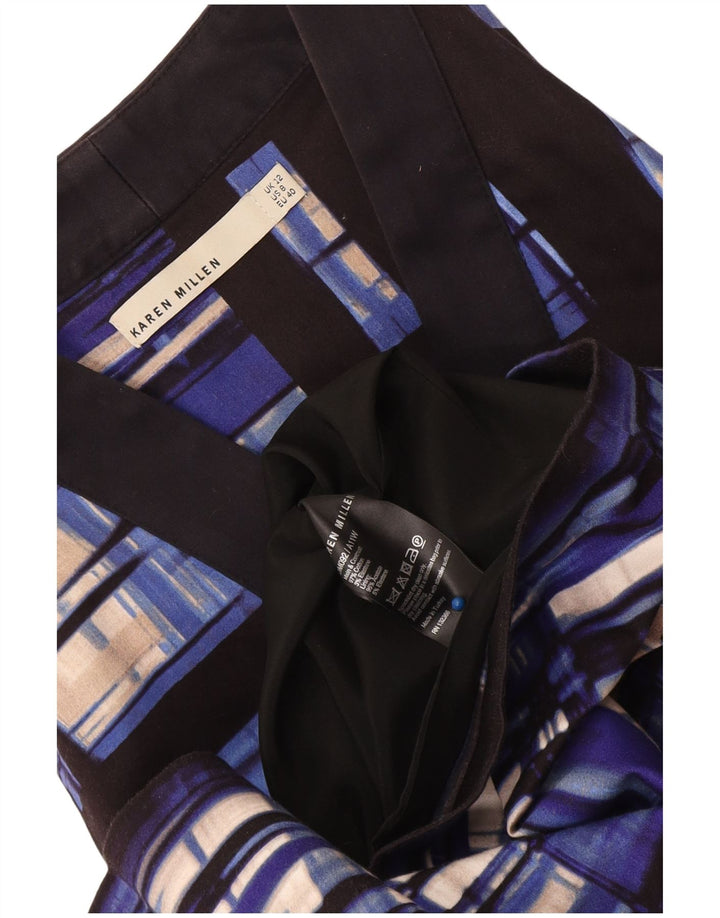 Karen Millen Γυναικείο Αμάνικο Βασικό Φόρεμα UK 12 Medium Blue Geometric