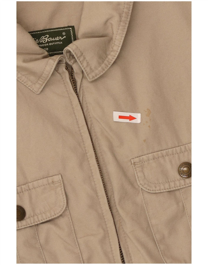 Eddie Bauer Γυναικείο Utility Jacket UK 12 Medium Beige Cotton