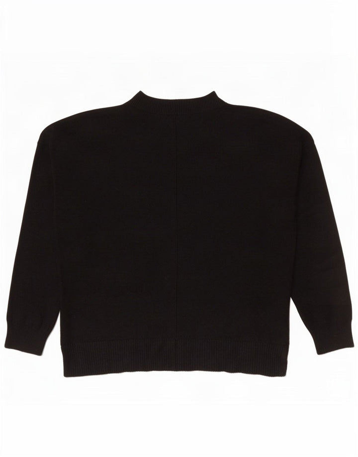 Γυναικείο πουλόβερ Oasis Crew Neck Jumper UK 14 Medium Black Viscose