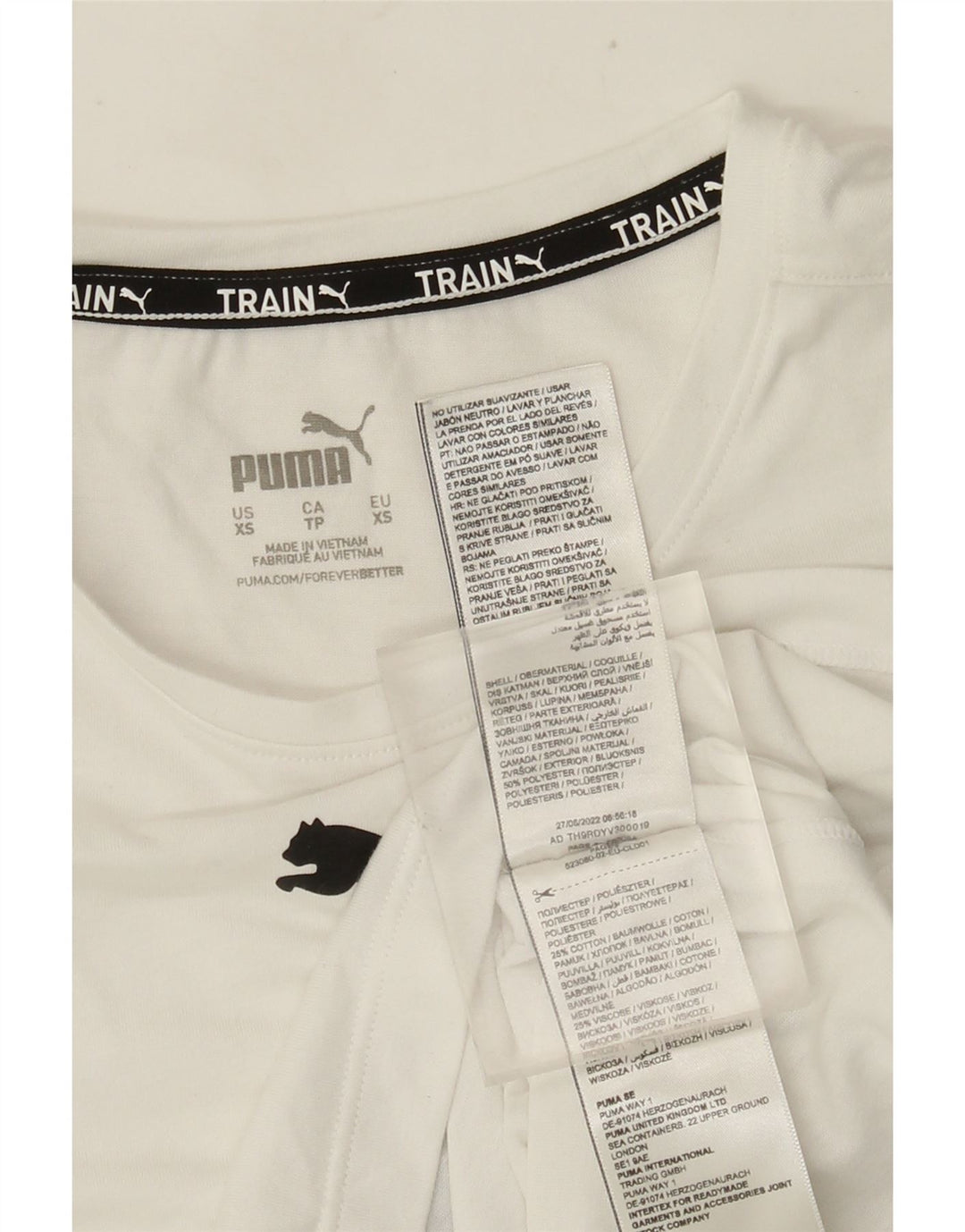 Puma Γυναικείο Crop Graphic Vest Top UK 6 XS White Polyester