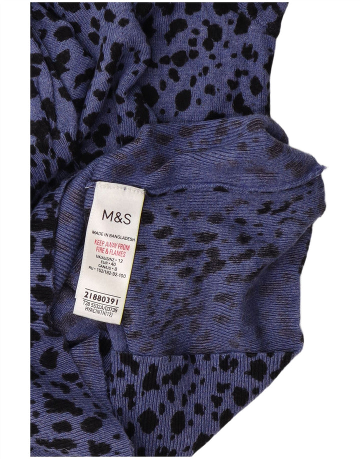 Marks & Spencer Γυναικείο πουλόβερ με λαιμόκαυστο UK 12 Medium Blue