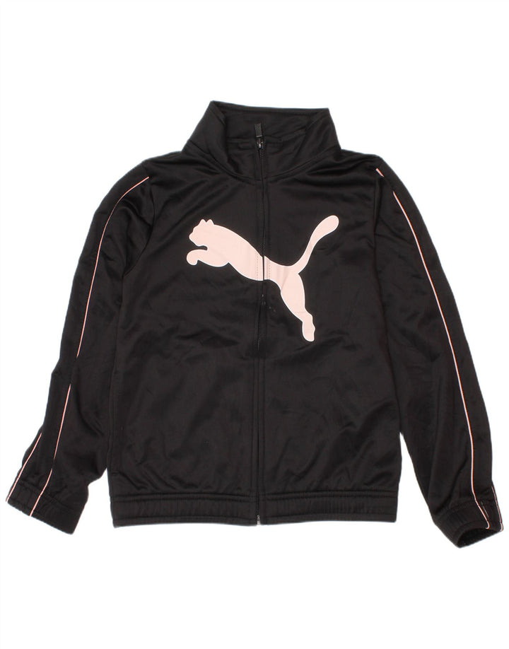 Puma Girls Graphic αθλητική φόρμα Top Jacket 5-6 Years Μαύρο