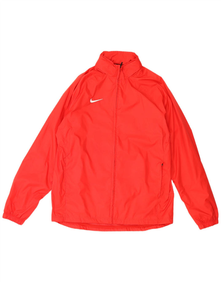 Ανδρικό μπουφάν βροχής με κουκούλα Nike UK 40 μεγάλο κόκκινο νάιλον
