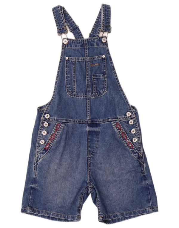 PEPE Jeans Girls Dungarees Τζιν σορτς 11-12 ετών W29 Μπλε βαμβακερό
