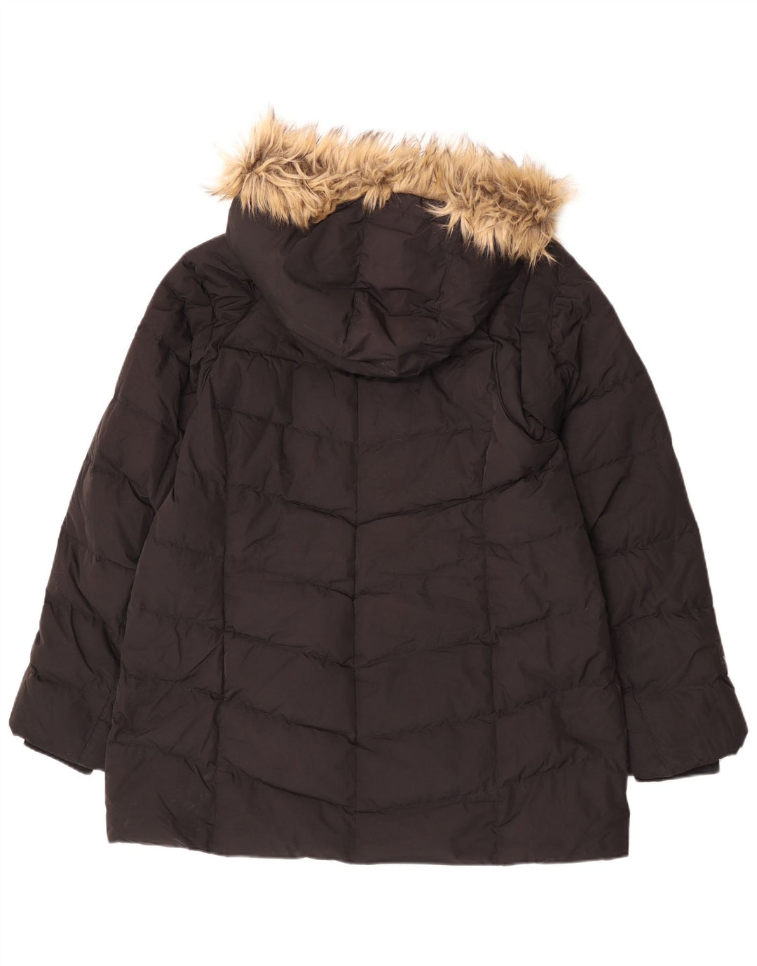 Mountain Warehouse Γυναικείο παλτό με κουκούλα UK 18 XL Μαύρο πολυεστέρα
