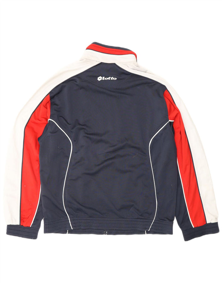 Ανδρική αθλητική φόρμα LOTTO Top Jacket Large Navy Blue Colorblock Polyester