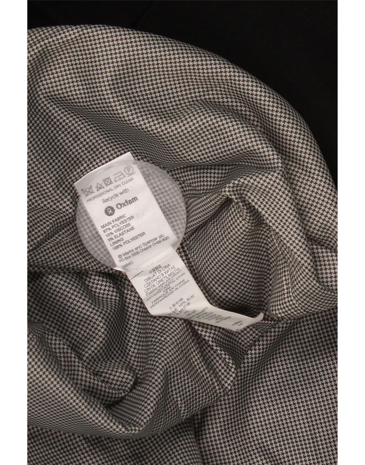 Marks & Spencer Γυναικείο παλτό με διπλό στήθος UK 14 Large μαύρο πολυεστέρα