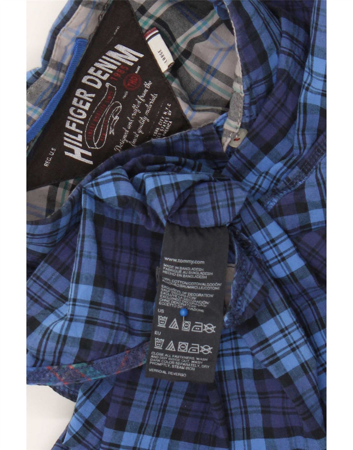 Ανδρικό πουκάμισο Tommy Hilfiger Large Blue Check Cotton