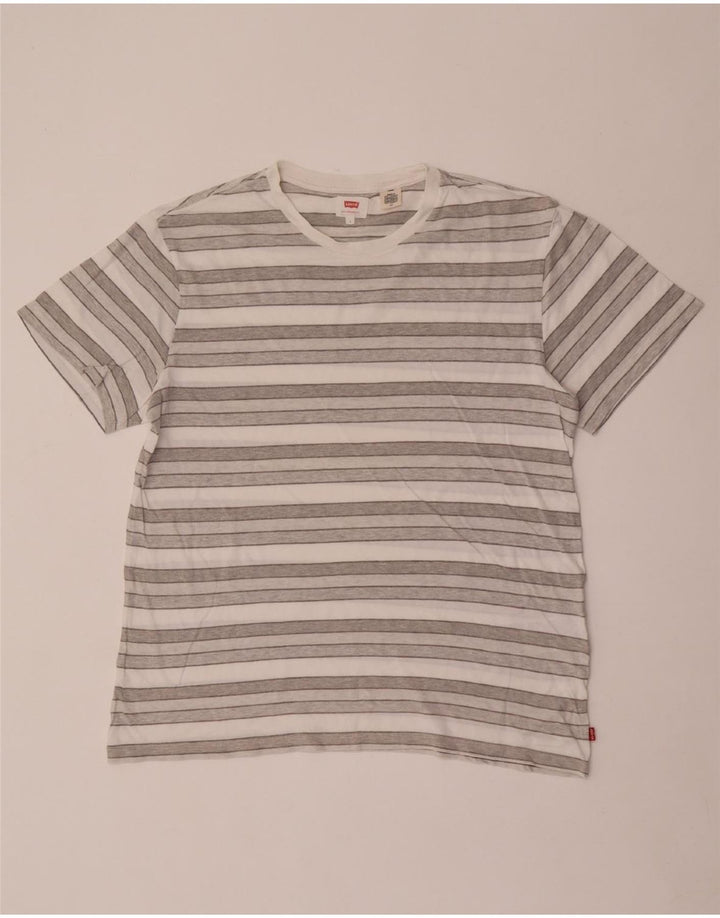 Ανδρικό T-Shirt Levi's Top μεγάλο γκρι βαμβακερό ριγέ
