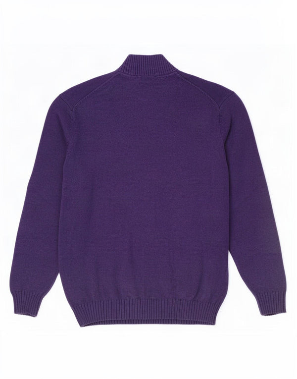Ανδρικό πουλόβερ Lacoste με φερμουάρ, μέγεθος 7 2XL μωβ βαμβακερό