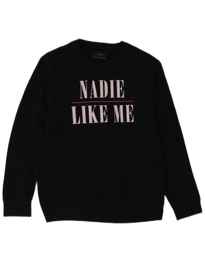 Ανδρικό γραφικό φούτερ Zara Jumper Large Μαύρο