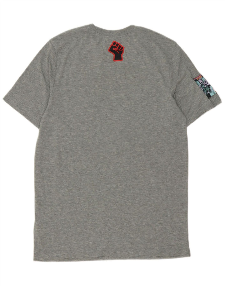 Ανδρικό γραφικό μπλουζάκι Nike Dri Fit, μεσαίο γκρι πολυεστέρας