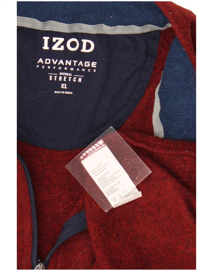 Ανδρικό φούτερ Izod με φερμουάρ Jumper XL από πολυεστέρα με κόκκινες φλύκταινες