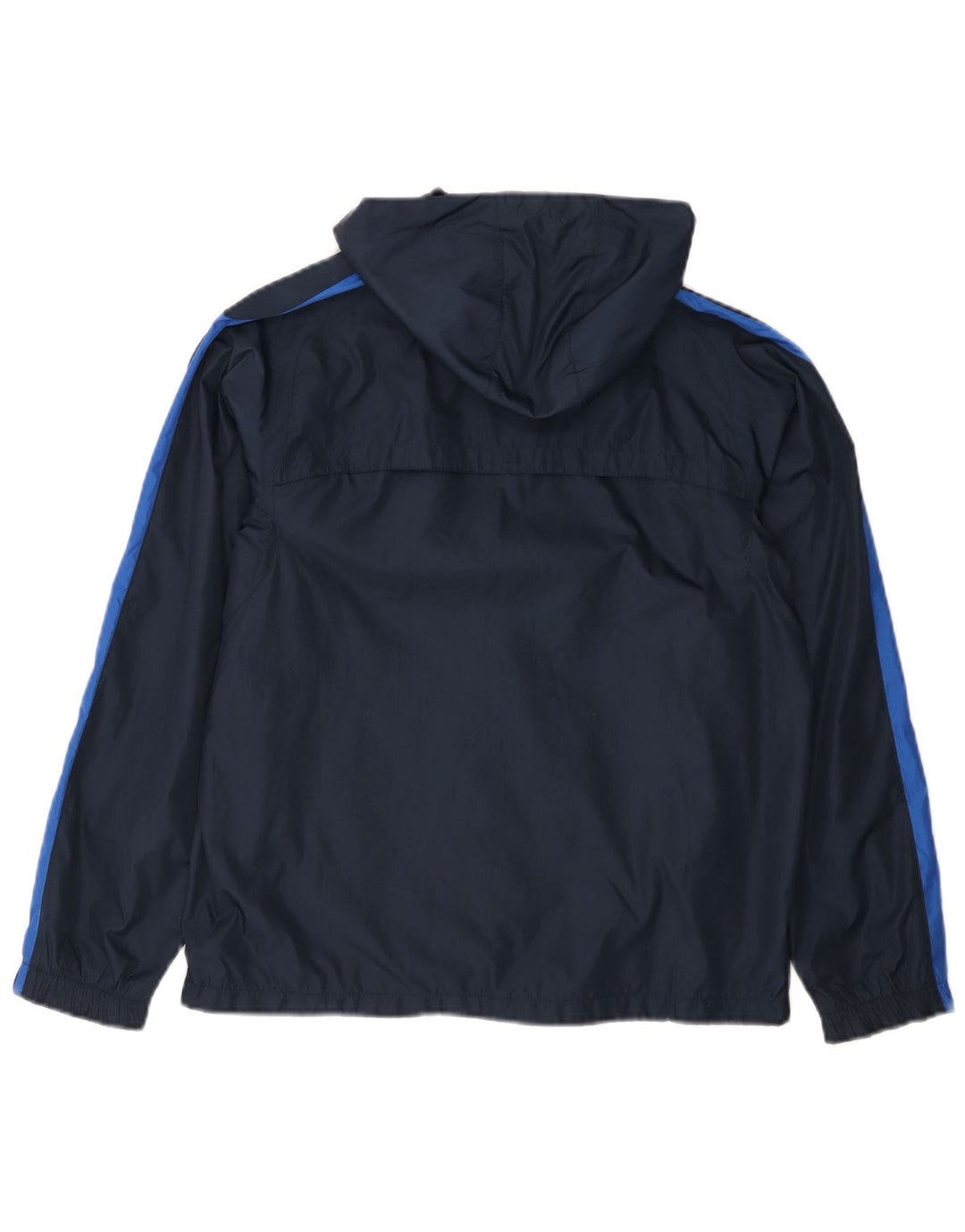 NIKE Girls Storm-Fit Rain Jacket 12-13 Years Large Navy Blue Colorblock