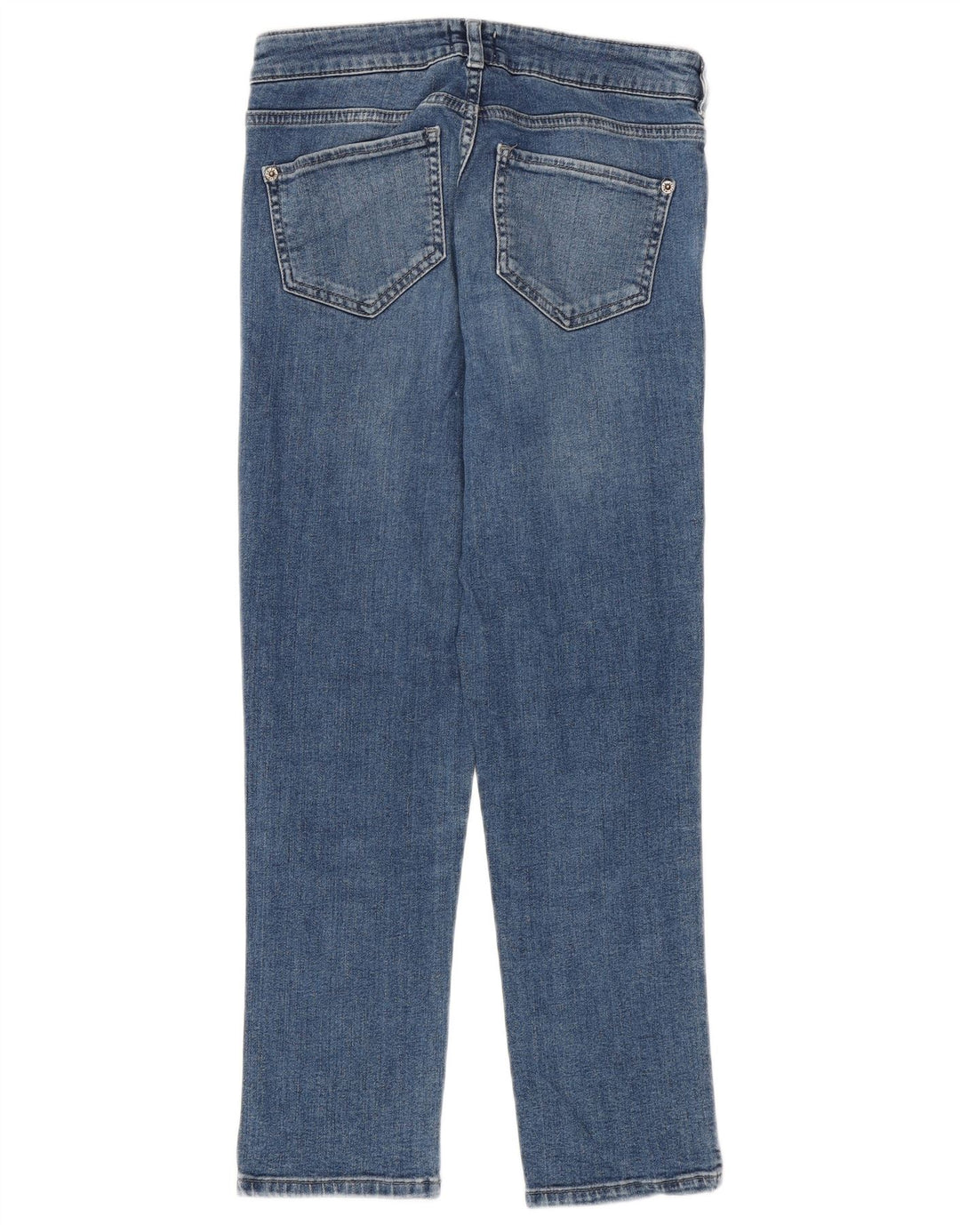 Λευκά πράγματα Γυναικεία Straight Cropped Jeans EU 36 Small W26 L24 Blue Cotton