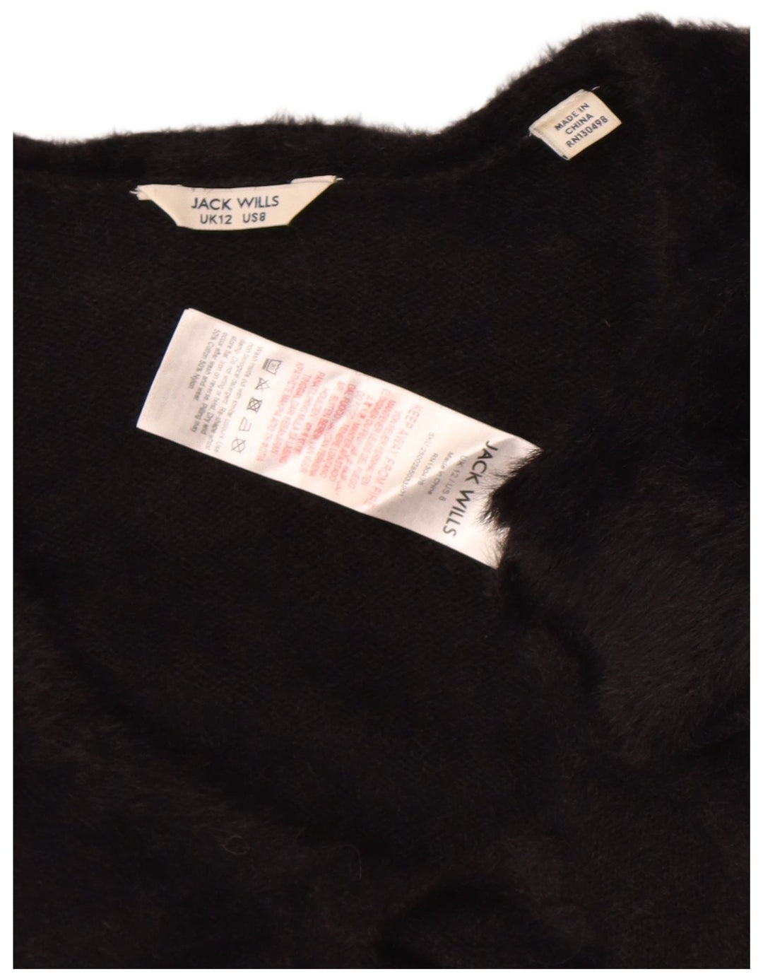 Jack Wills Γυναικείο Bolero Jumper UK 12 Medium Black Cotton