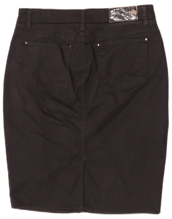 Zara Γυναικεία Pencil Φούστα EU 40 Medium W30 Μαύρη Βαμβακερή
