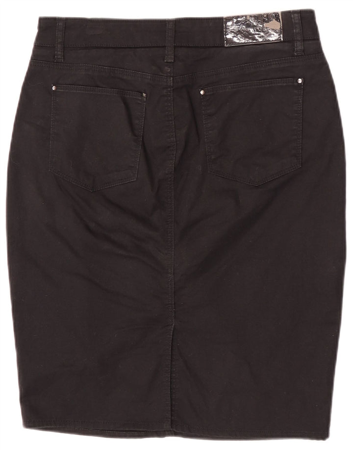 Zara Γυναικεία Pencil Φούστα EU 40 Medium W30 Μαύρη Βαμβακερή