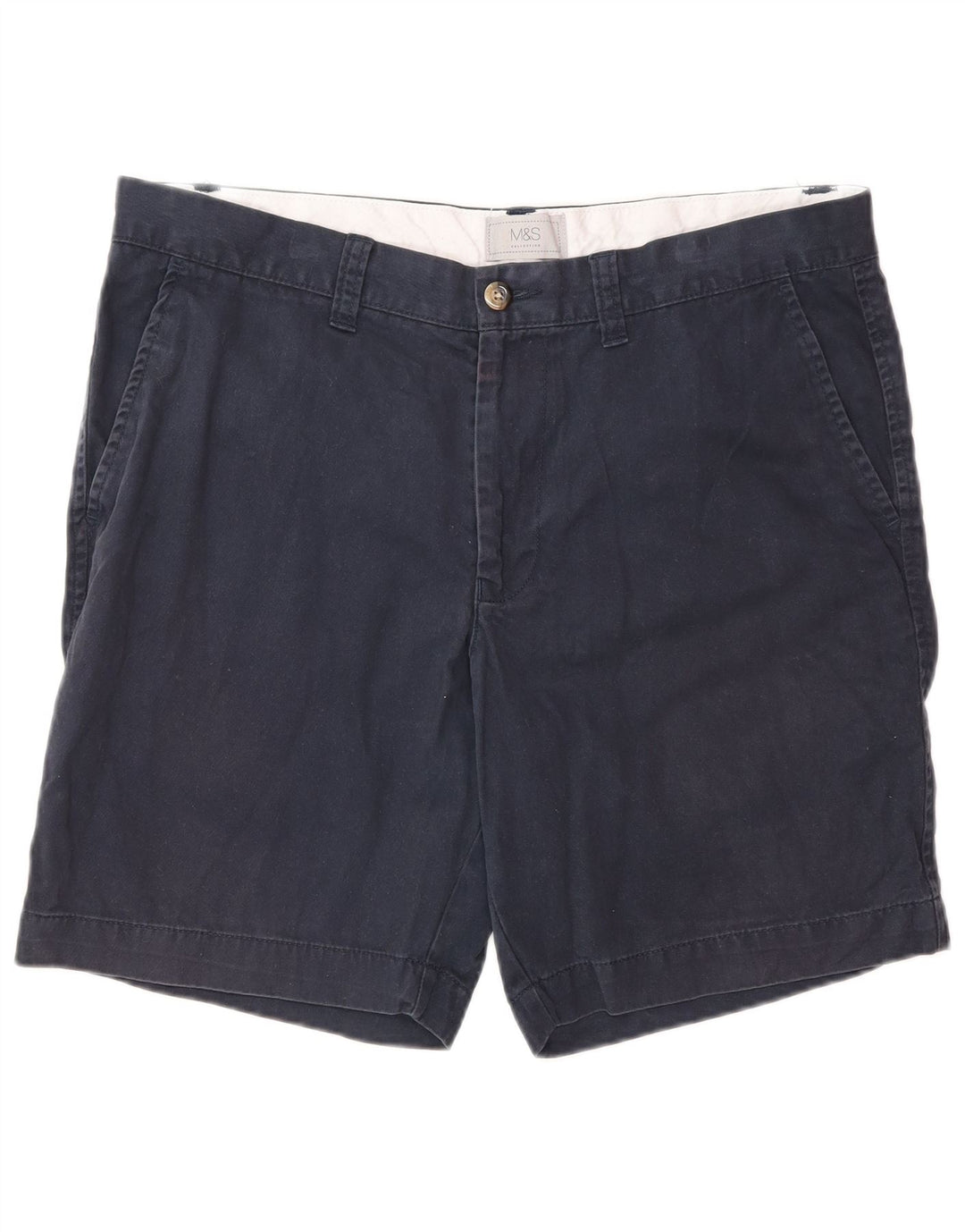Ανδρικό σορτς Chino Marks & Spencer W34 Large Navy Blue από βαμβάκι