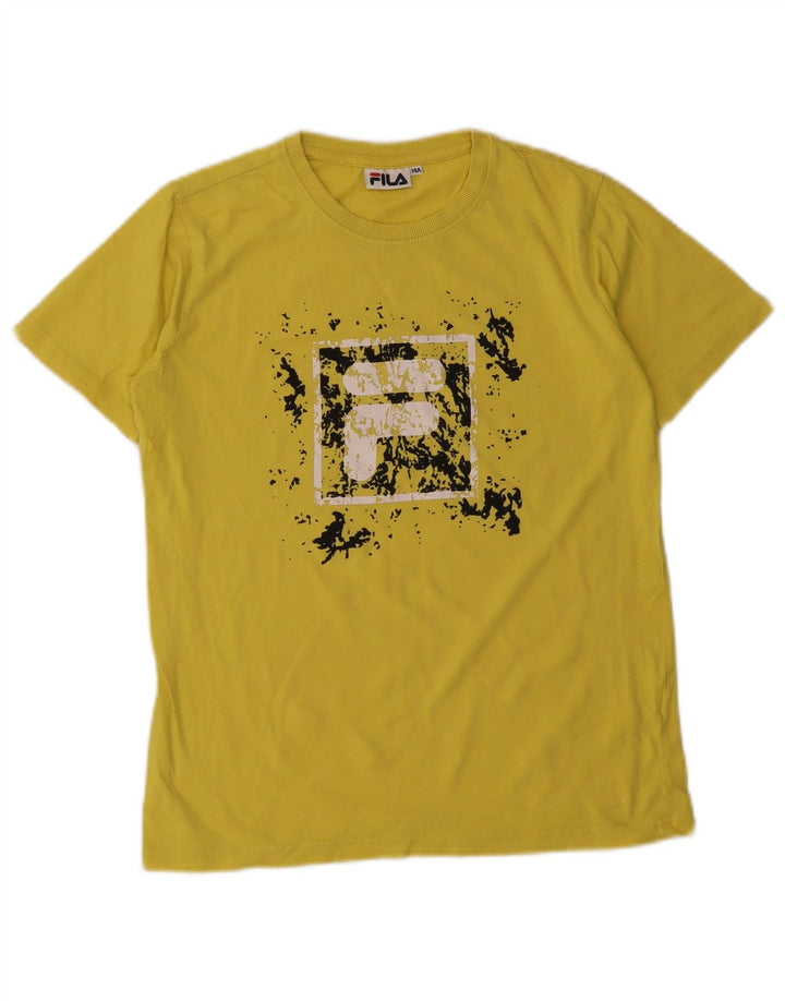 Fila Boys Graphic T-Shirt Top 13-14 Years Yellow