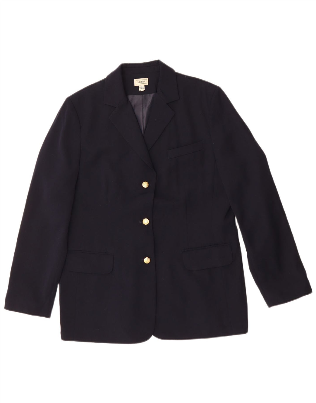 L.L.Bean Γυναικείο τζάκετ blazer US 14 XL Navy Blue Polyester