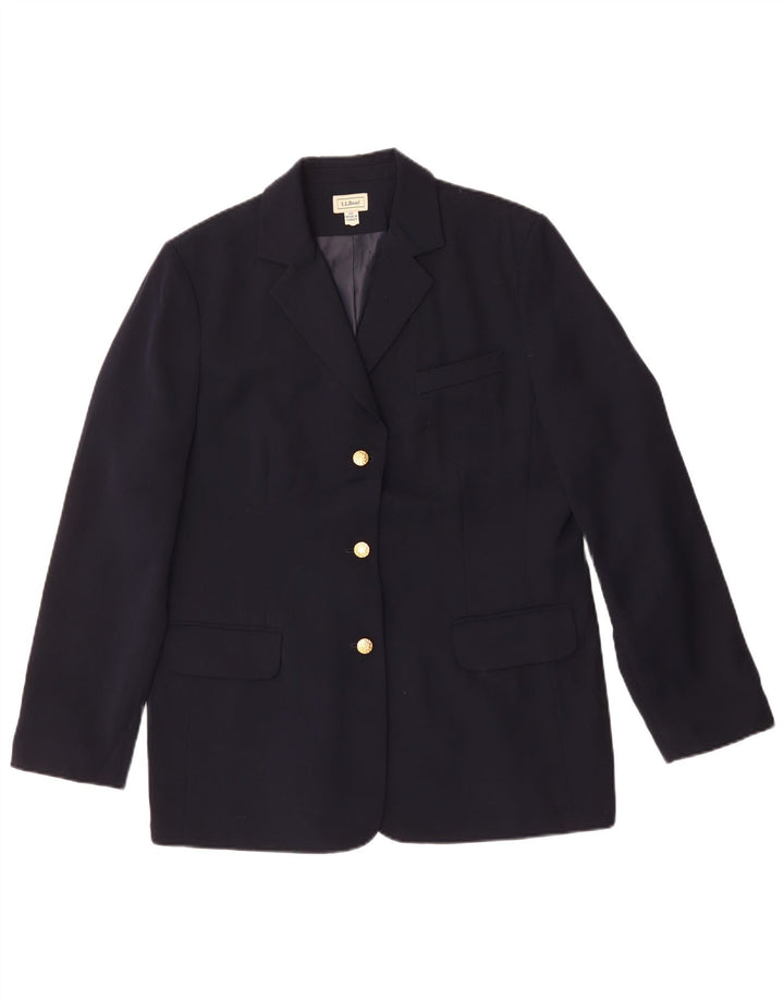 L.L.Bean Γυναικείο τζάκετ blazer US 14 XL Navy Blue Polyester