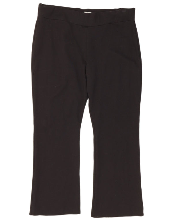 Marks & Spencer Womens Bootcut Cropped Παντελόνι UK 20 2XL W36 L26 Black