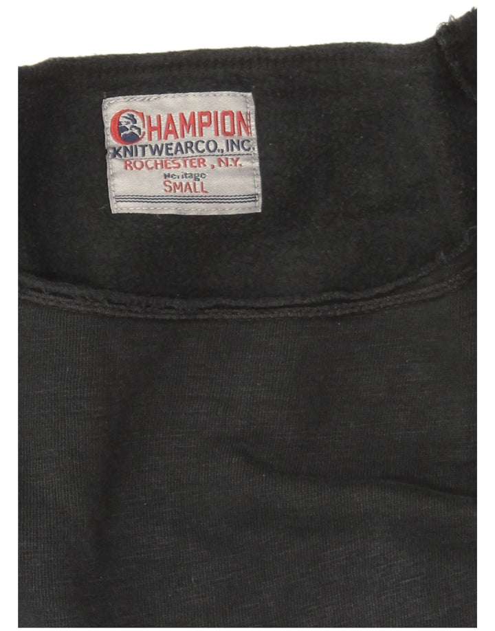 Champion Womens Heritage Oversized Φούτερ Jumper UK 10 Small Black