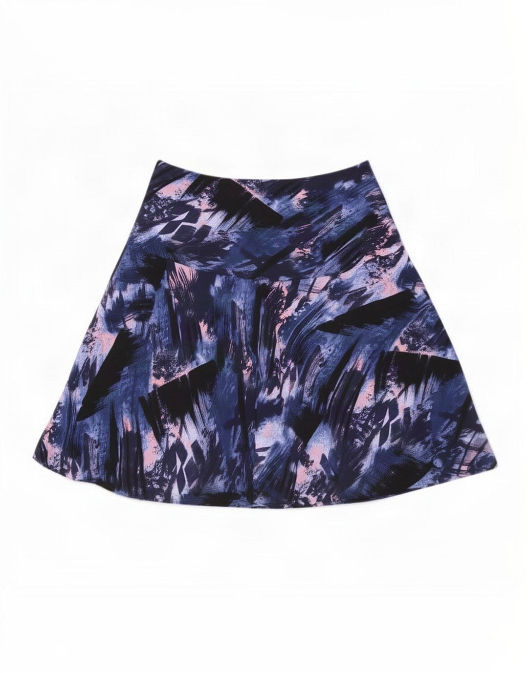 Marks & Spencer Γυναικεία αφηρημένη φούστα με μοτίβο A-Line UK 12 Medium W32 Blue