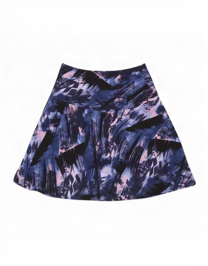 Marks & Spencer Γυναικεία αφηρημένη φούστα με μοτίβο A-Line UK 12 Medium W32 Blue