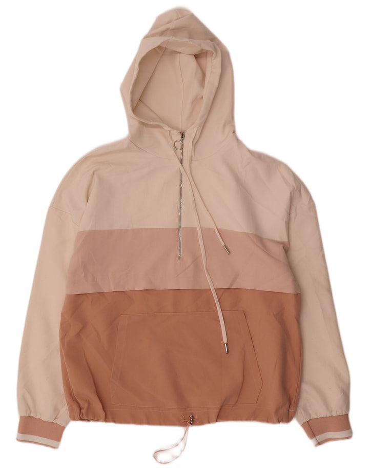 Zara Γυναικείο μπουφάν Anorak με κουκούλα UK 10 Μικρό πολύχρωμο μπλοκ χρώματος