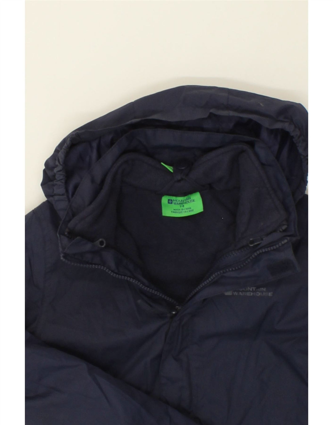 MOUNTAIN WAREHOUSE Boys Hooded Windbreaker Jacket 7-8 Years Navy Blue Vintage Mountain Warehouse and Second-Hand Mountain Warehouse from Messina Hembry 