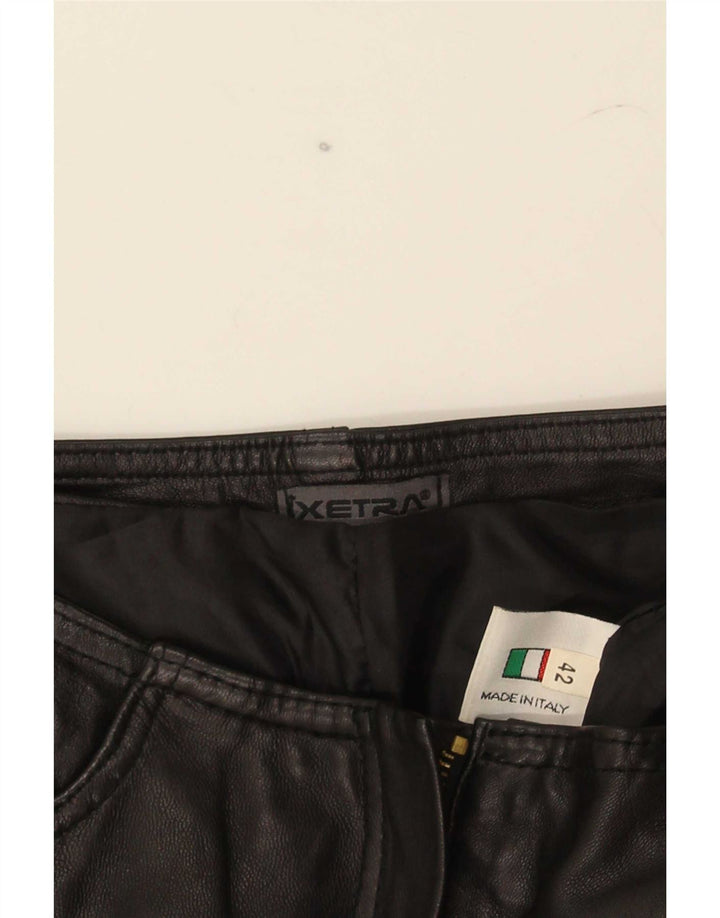 XETRA Γυναικείο Bootcut Δερμάτινο Παντελόνι IT 42 Medium W28 L32 Μαύρο