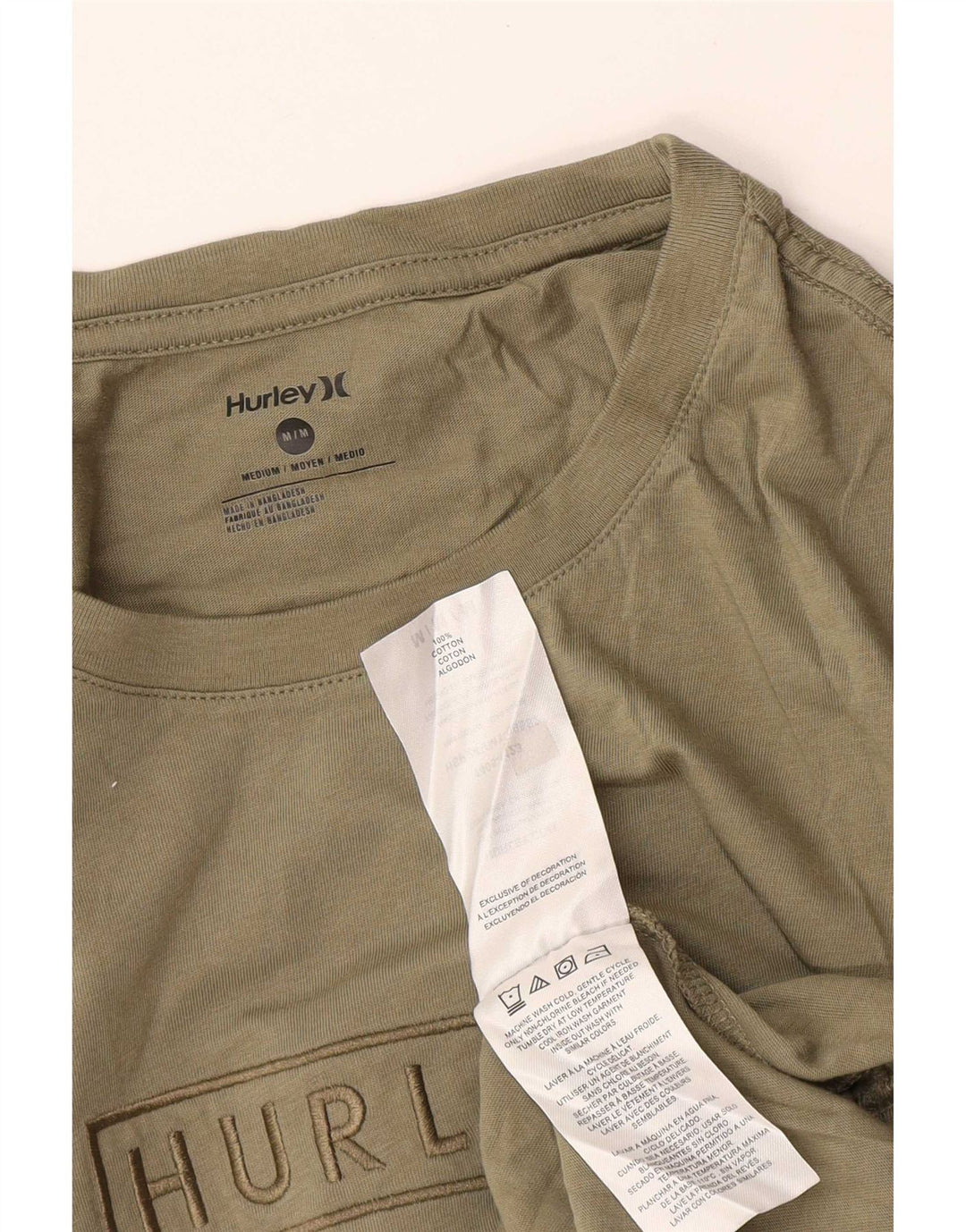 Ανδρικό γραφικό T-Shirt Hurley Top Medium Khaki Cotton