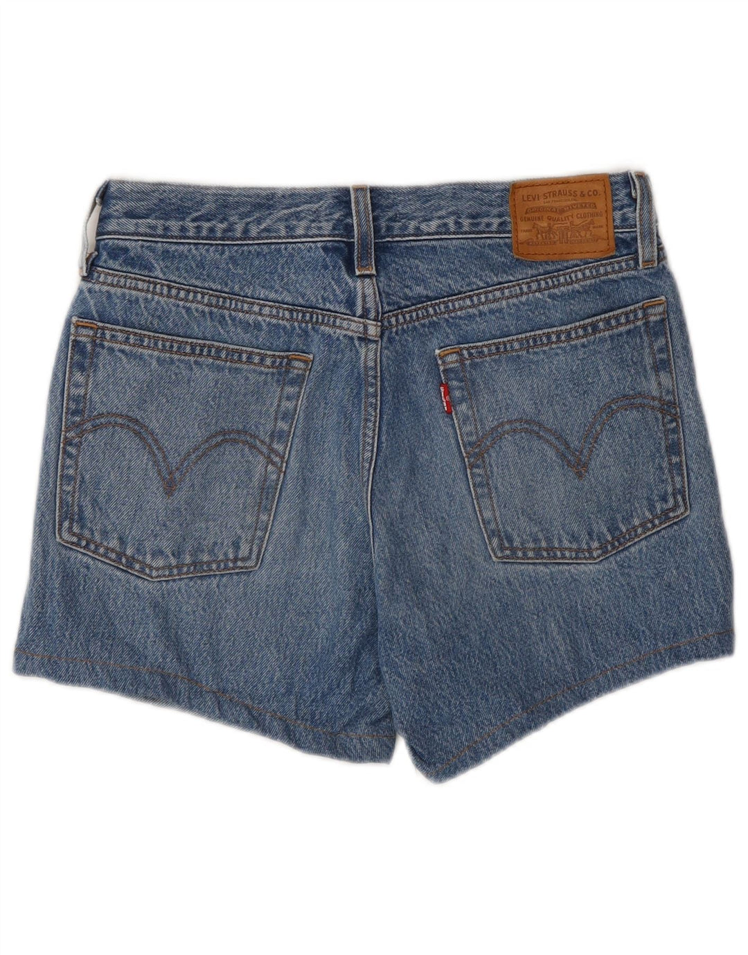 Γυναικείο τζιν σορτς Levi's Wedge Distressed W26 Μικρό μπλε βαμβακερό