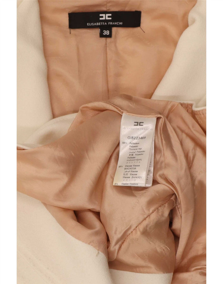 Elisabetta Franchi Γυναικείο μπουφάν Blazer Full Zip IT 38 XS Λευκός Πολυεστέρας