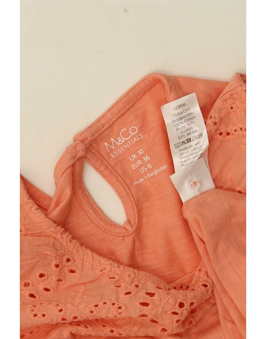 M&Co Γυναικείο Γιλέκο Τοπ UK 10 Small Pink Βαμβακερό