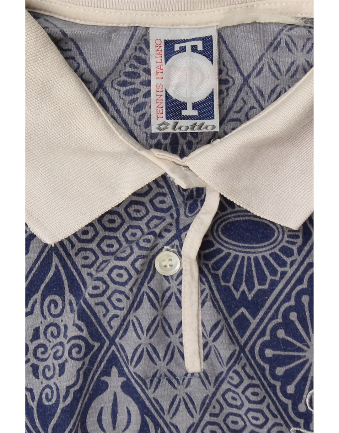 Γυναικείο αμάνικο μπλουζάκι πόλο LOTTO UK 12 Medium Blue Geometric