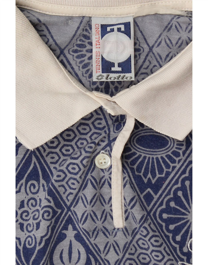 Γυναικείο αμάνικο μπλουζάκι πόλο LOTTO UK 12 Medium Blue Geometric