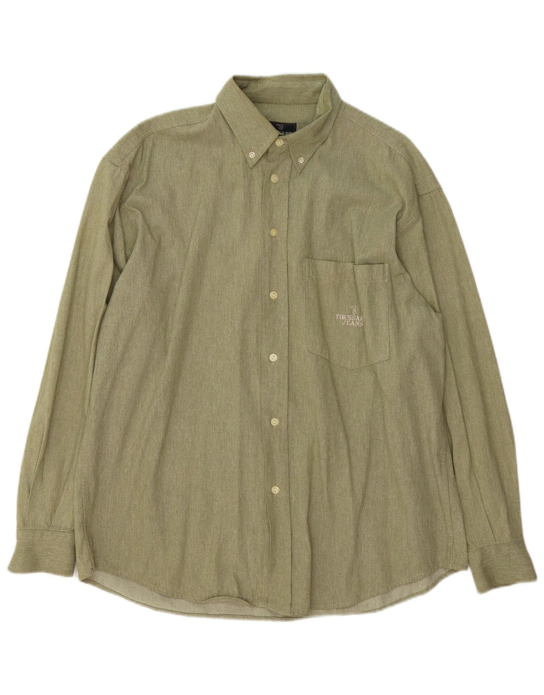 TRUSSARDI JEANS Ανδρικό πουκάμισο μεγάλο χακί