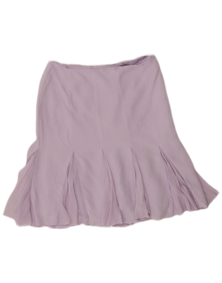 Luisa Spagnoli γυναικεία βολάν φούστα IT 44 Medium W30 Purple Silk