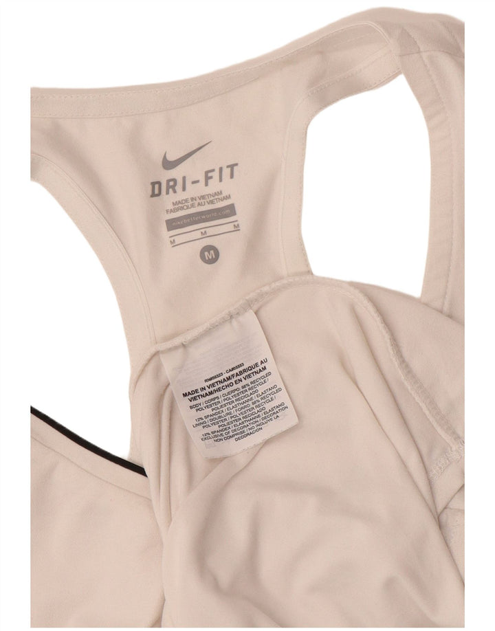 Γυναικείο γιλέκο NIKE Dri Fit Top UK 12 Μεσαίο λευκό πολυεστέρας