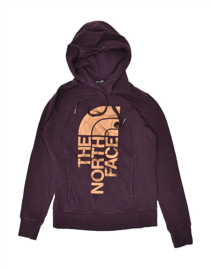 THE NORTH FACE Womens Graphic Hoodie Jumper UK 4 XS Purple Cotton | Vintage The North Face | Thrift | Second-Hand The North Face | Used Clothing | Messina Hembry 