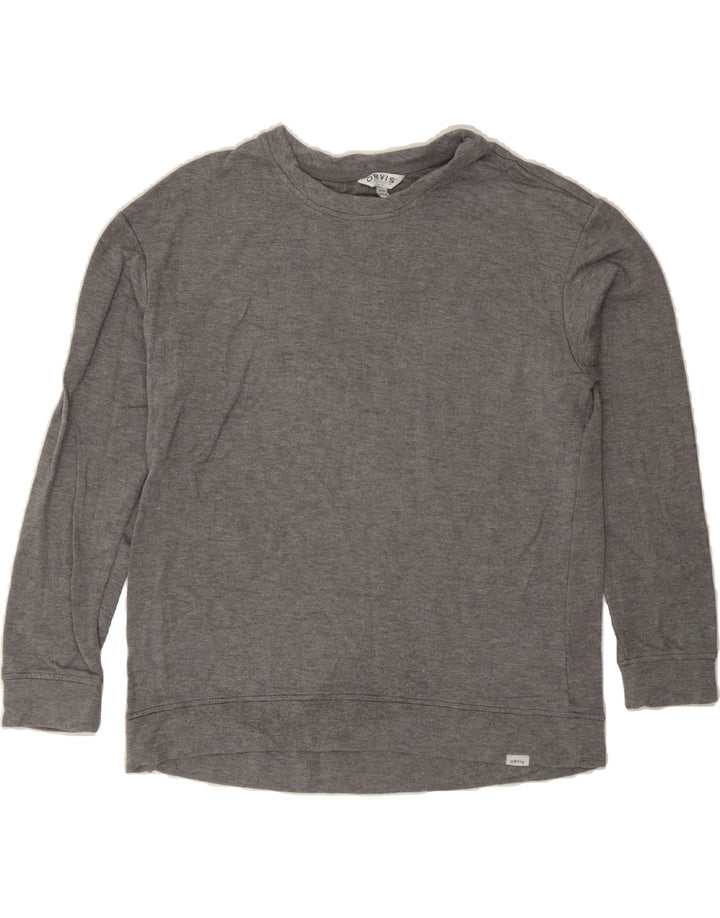 ORVIS Mens Sweatshirt Jumper Small Grey Polyester Vintage Orvis and Second-Hand Orvis from Messina Hembry 