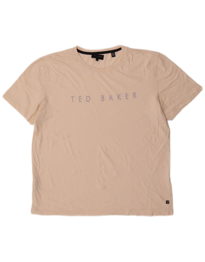 Ανδρικό T-Shirt γραφικό Ted Baker Top Size 4 Large White