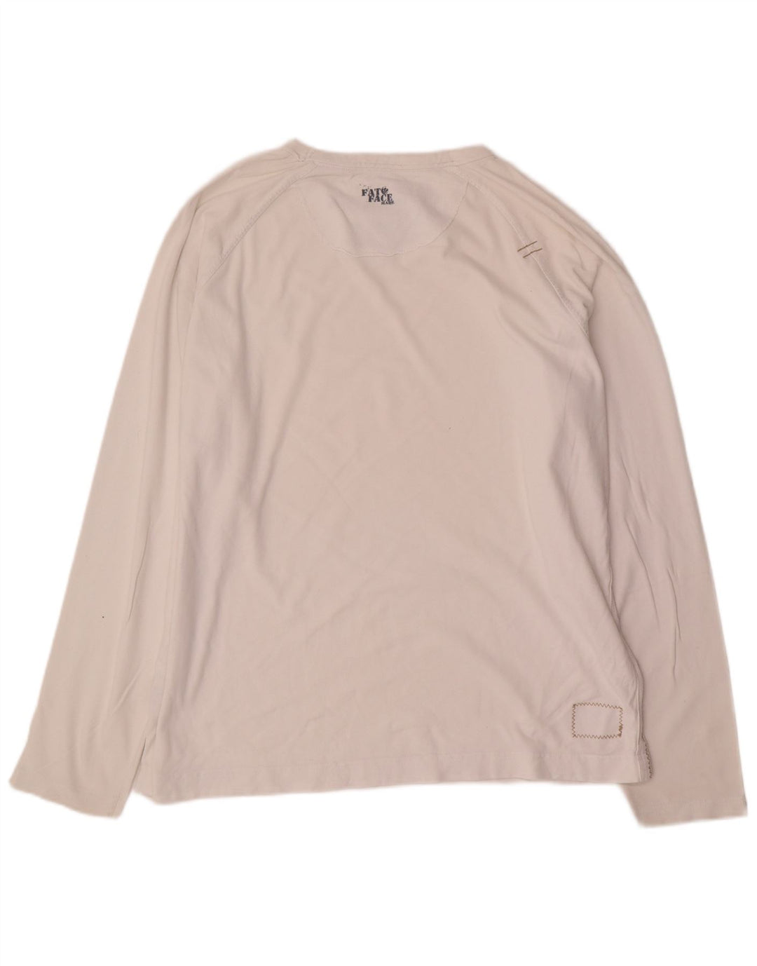 Ανδρικό μπλουζάκι Fat Face Μακρυμάνικο μεγάλο λευκό βαμβακερό